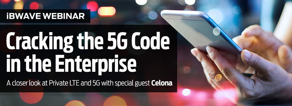 Cracking the 5G Code in the Enterprise webinar banner