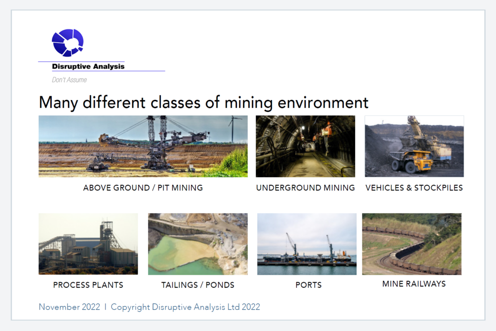 Many different classes of mining environment