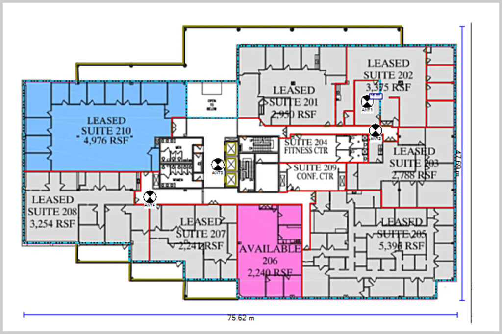 Figure 31:
Consultix office with 4 antenna
locations.